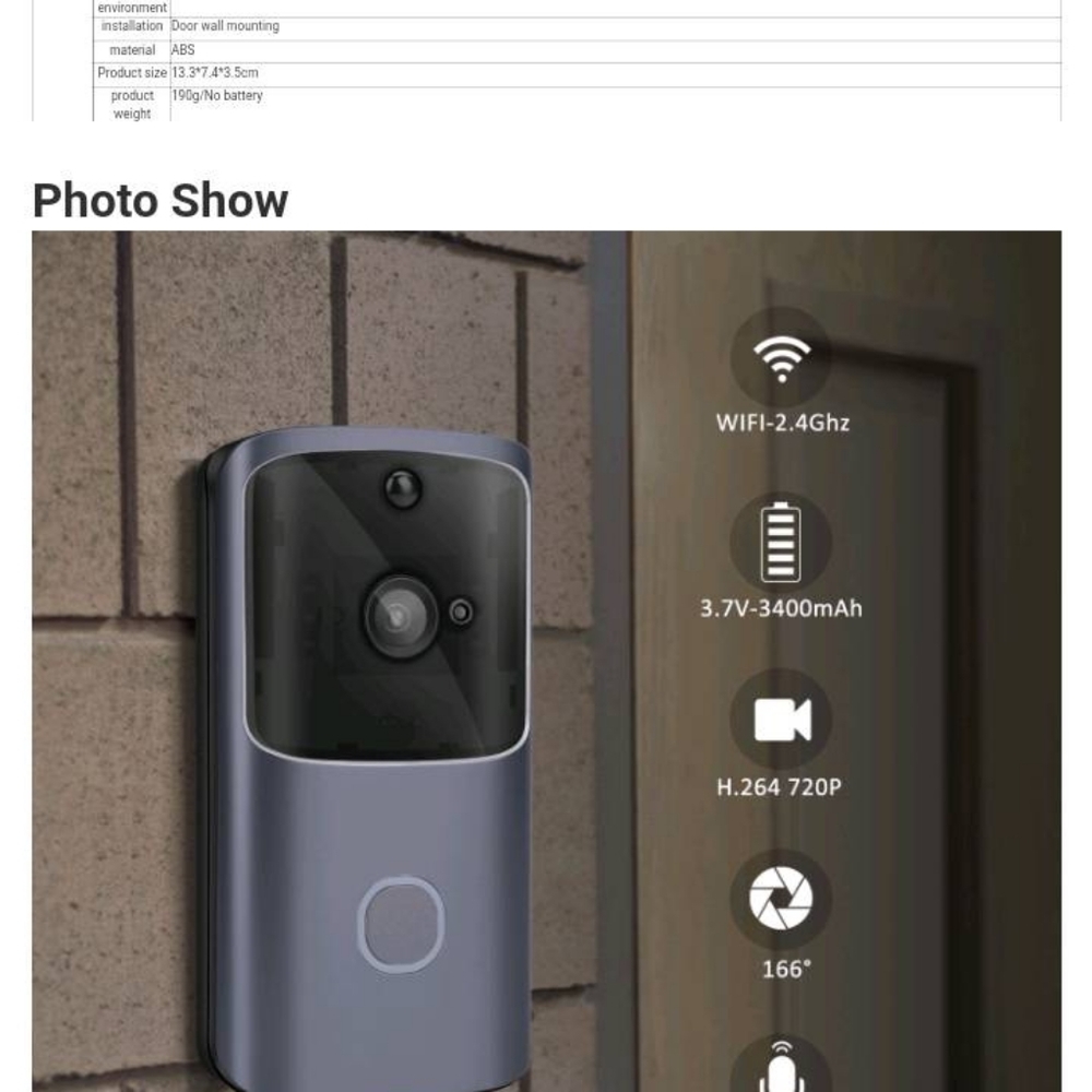 Hd wireless video doorbell